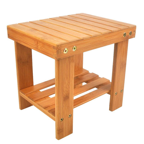 Solid Wood Shoe Bench Stool