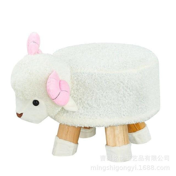 Solid Wood Animal Small Stool