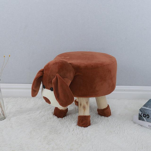 Solid Wood Animal Small Stool