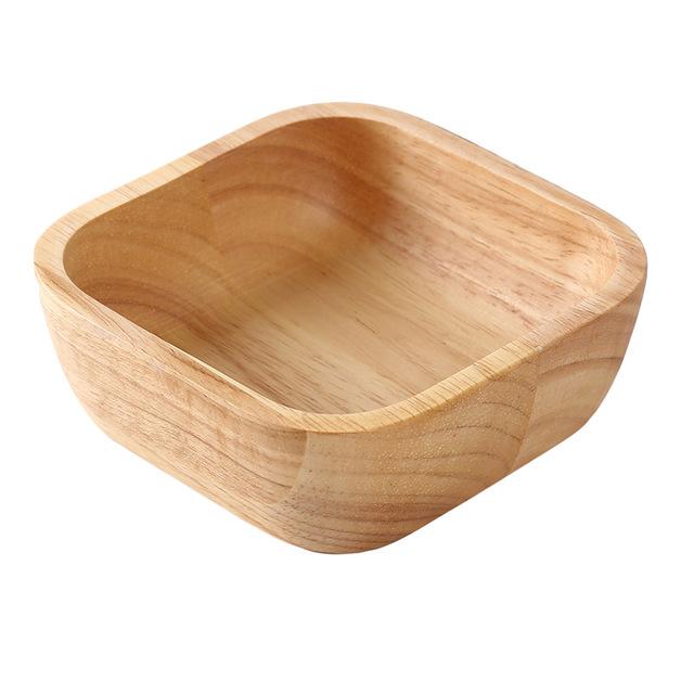 1Pc Square Wooden Bowl