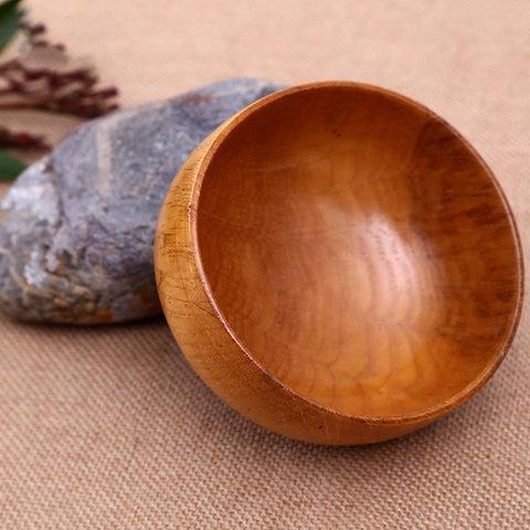 Natural Round Wooden Bowl